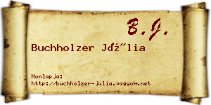 Buchholzer Júlia névjegykártya